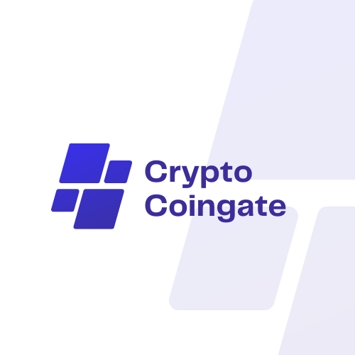 Blue White Modern Geometric Crypto Tech Logo